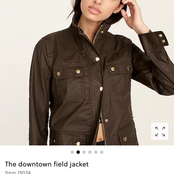 J. CREW army green field jacket - Picture 2 of 6